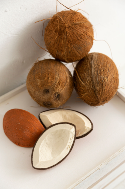 Coco the Coconut baby teether natural rubber