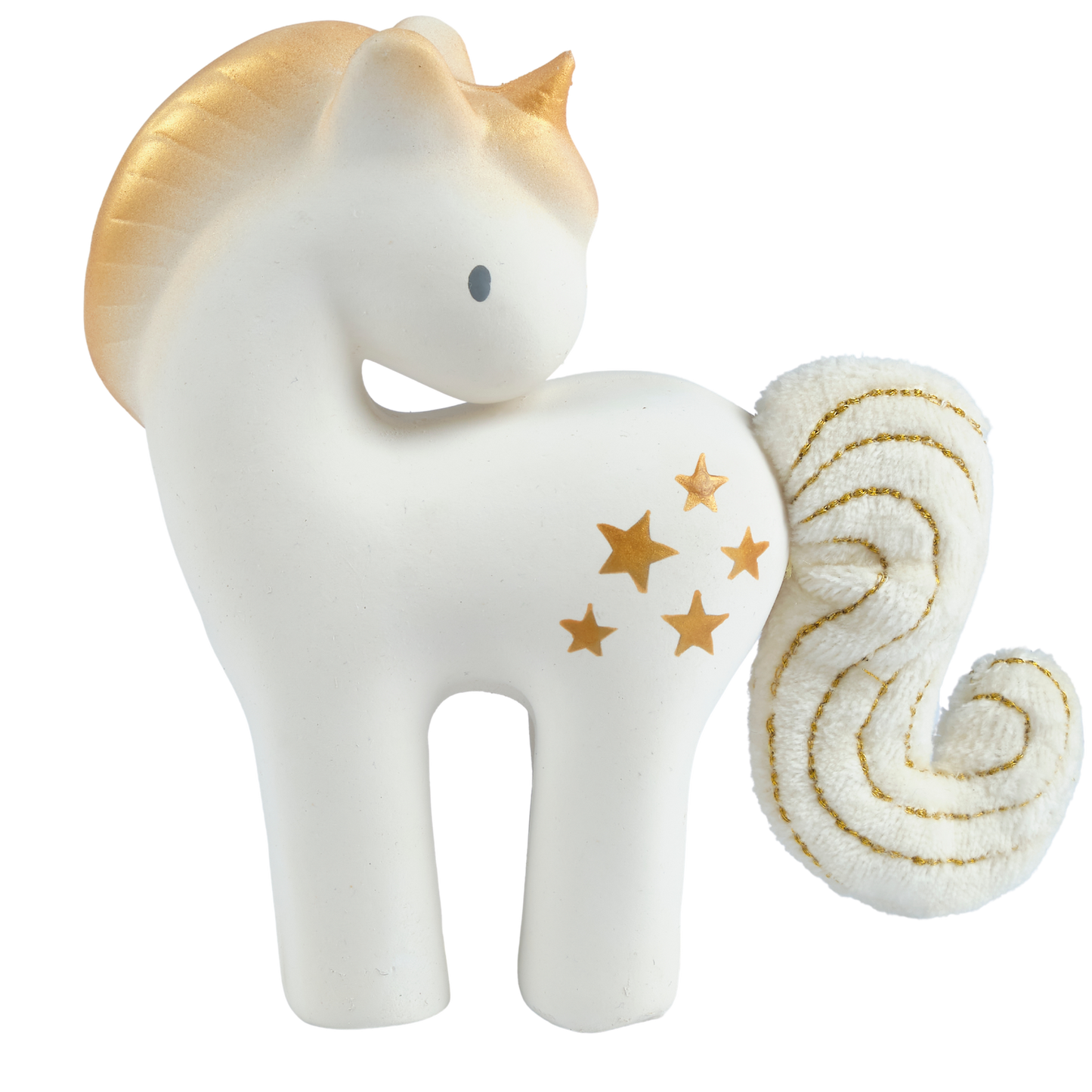 Shining Stars Unicorn Nat. Rubber Rattle with Crinkle Wings