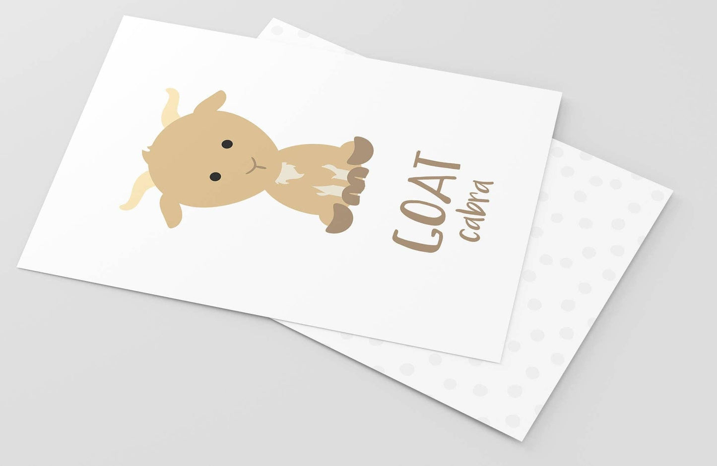Farm Animal Flashcards, English, Spanish, cute animals, educational, learning
