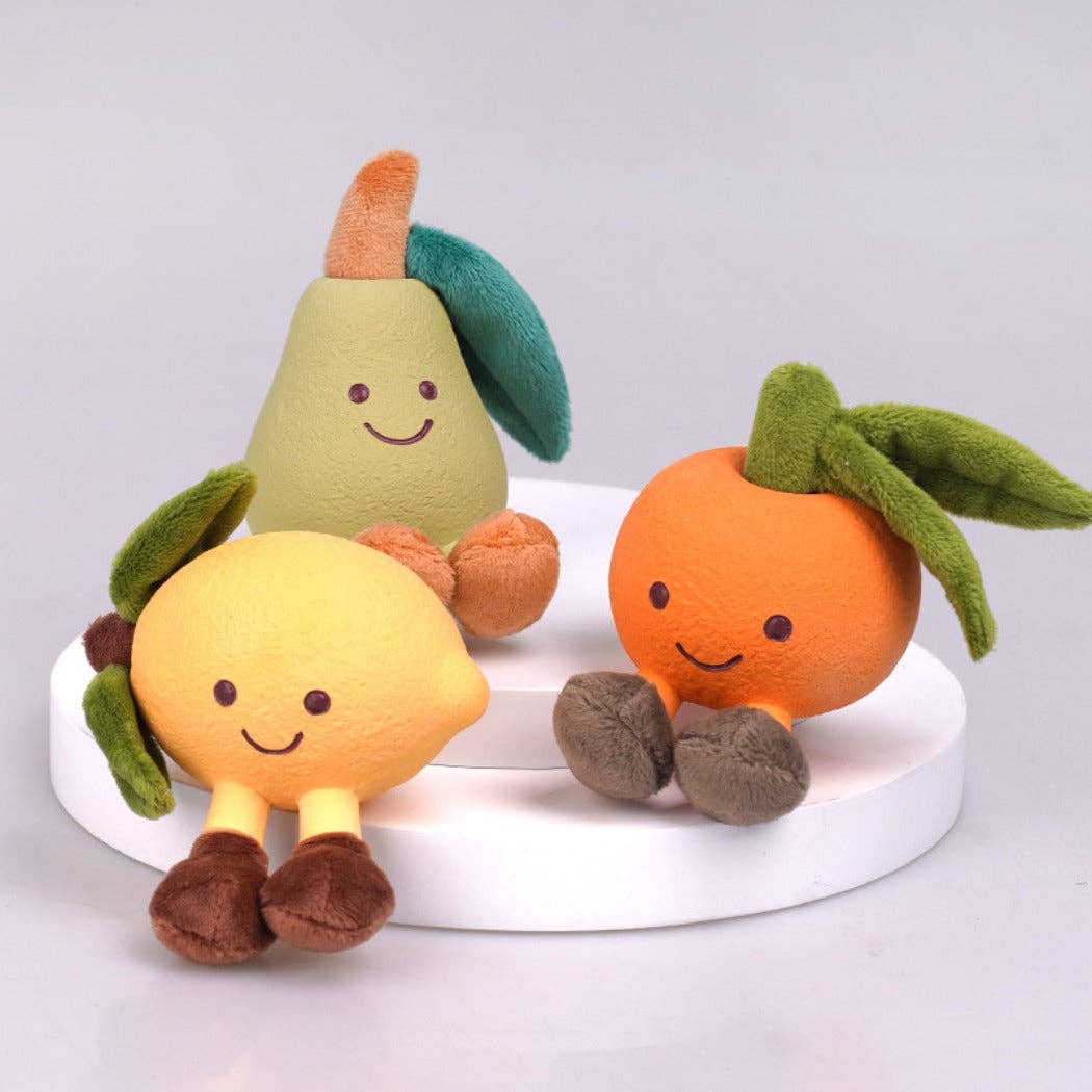 Fruit Chew Toys -Chewia lemon, orange & pear