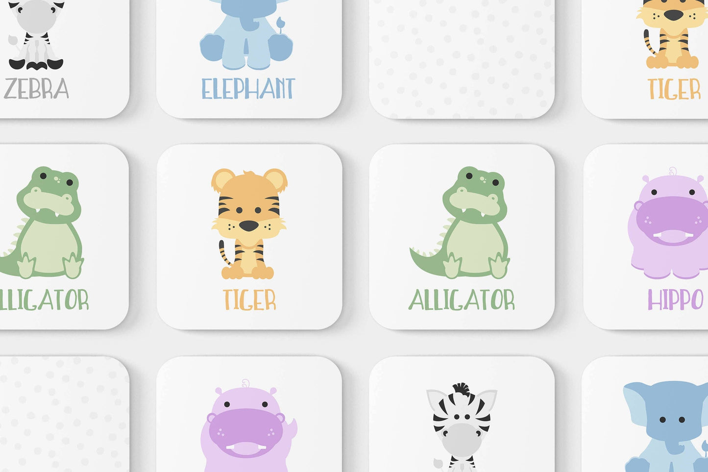 Zoo Safari Animal Memory Game & Educational Toy for Toddler