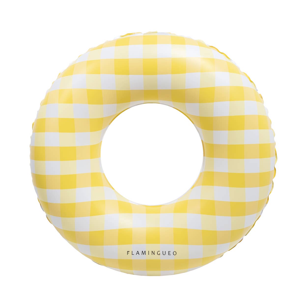 Giant Pool and Beach Float with Vichy yellow Print