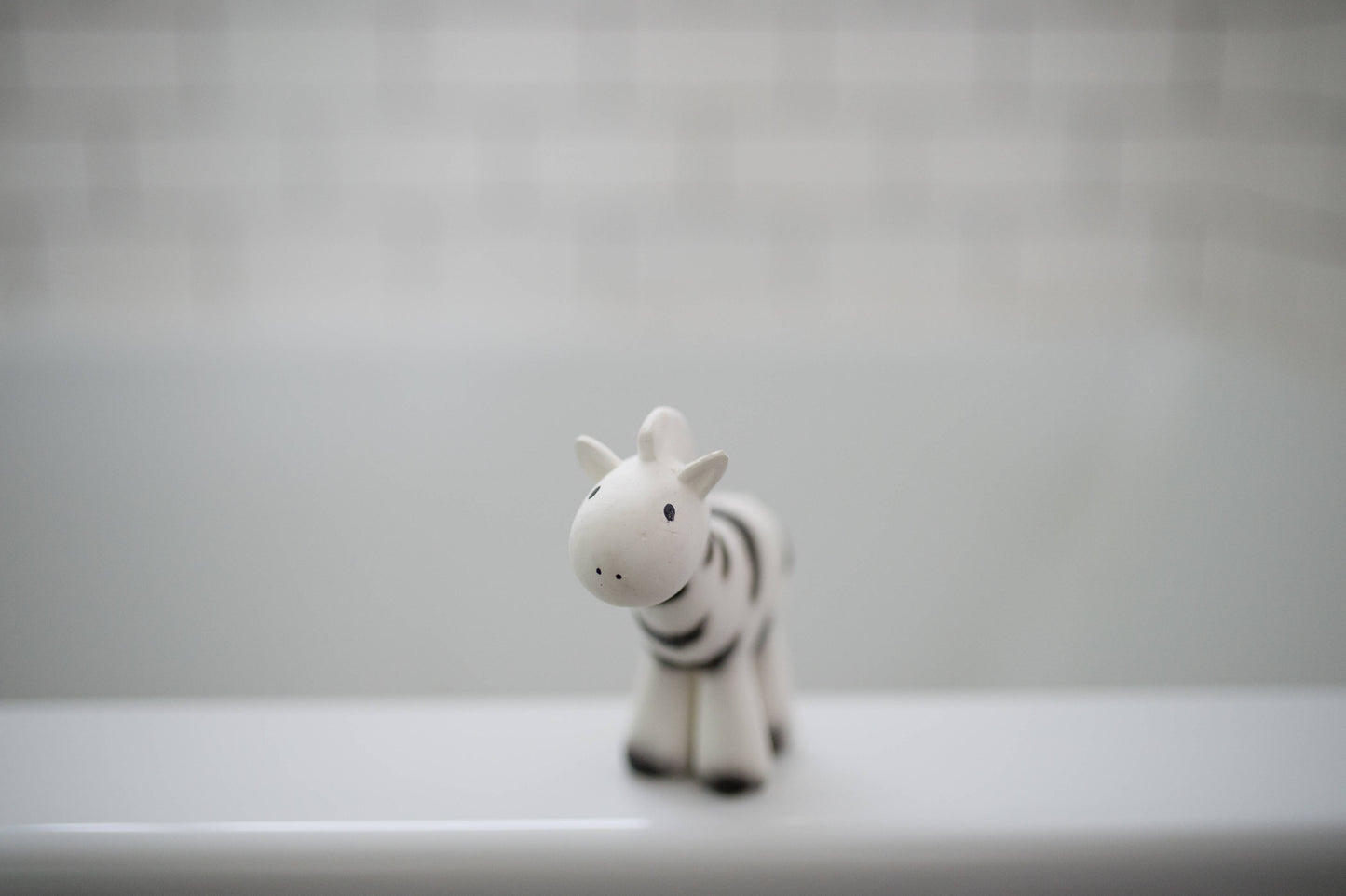 Zebra Natural Organic Rubber Teether, Rattle & Bath Toy