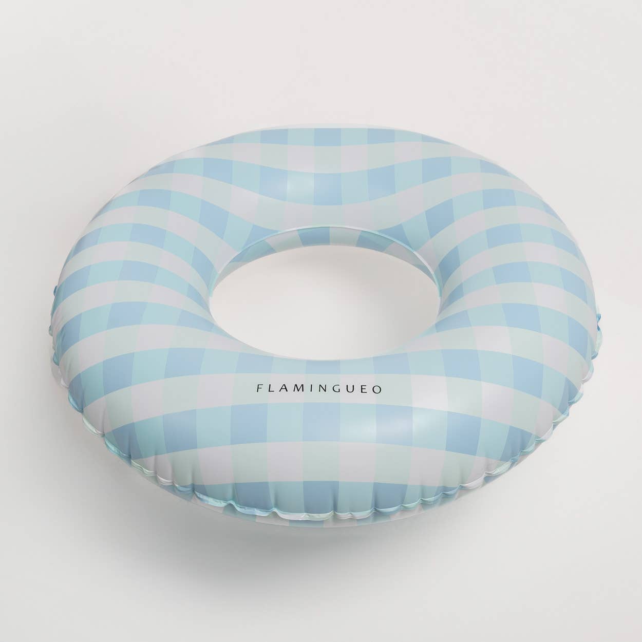 Giant Pool and Beach Float with Vichy Blue Print gingham