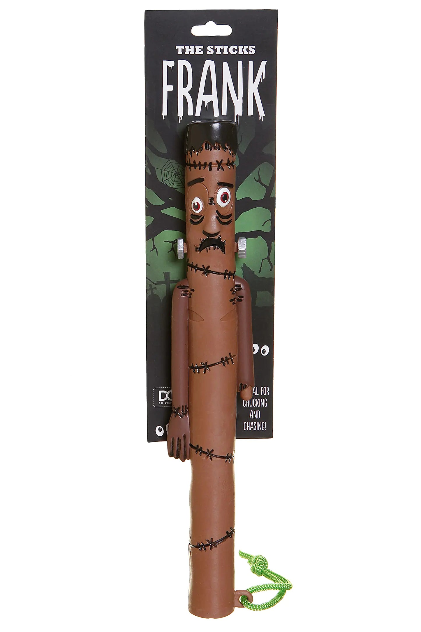 fun dog toy DOOG - The Halloween Sticks Frank Fetch Toys Safer Than Real Sticks Splinter Free Glow-in-The-Dark Eyes Floats Easy to Clean