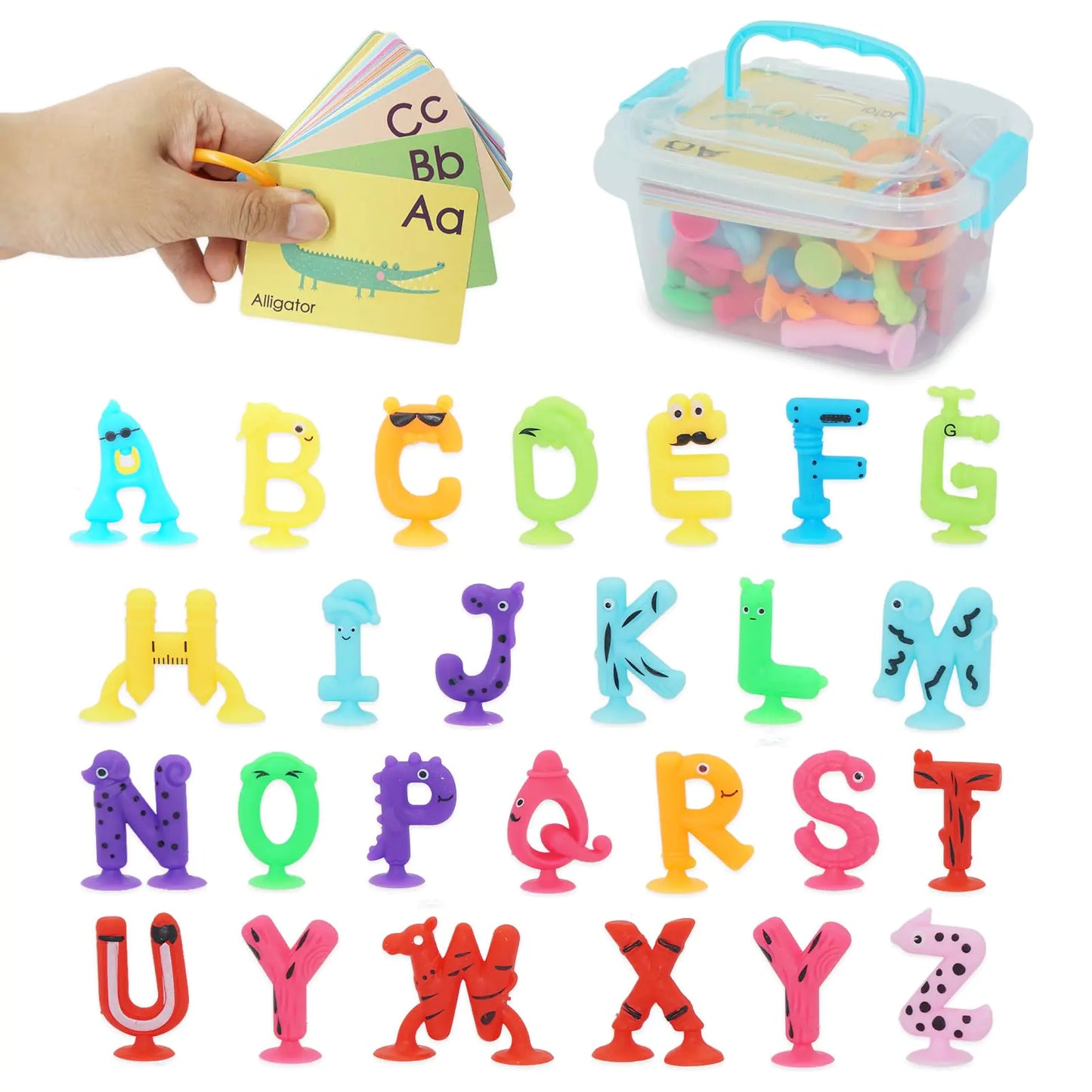 ABC Animal Suction Learners: Silicone Educational Toys for Toddlers