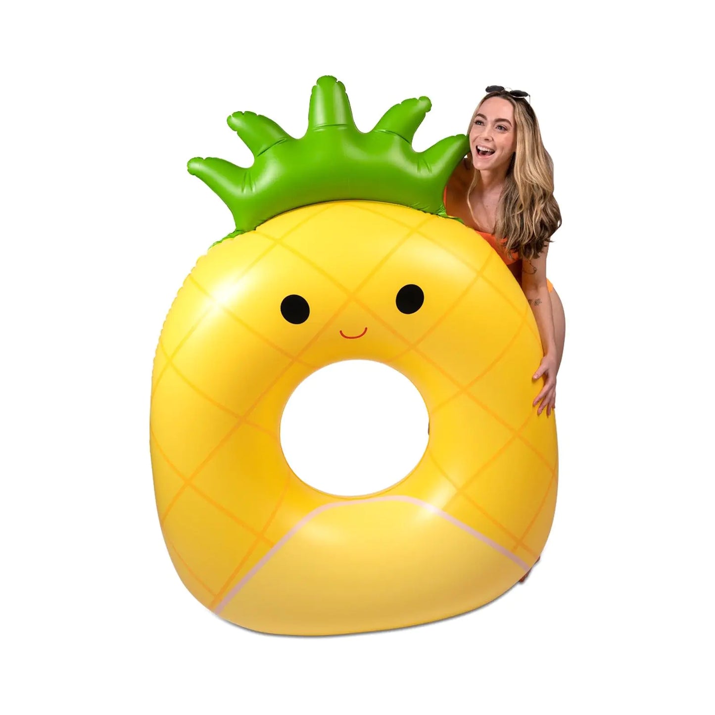 BigMouth x Squishmallows Original Inflatable Pool Float Swimming Tube for Adults and Kids Pool Party Supplies & Water Toys - Maui The Pineapple