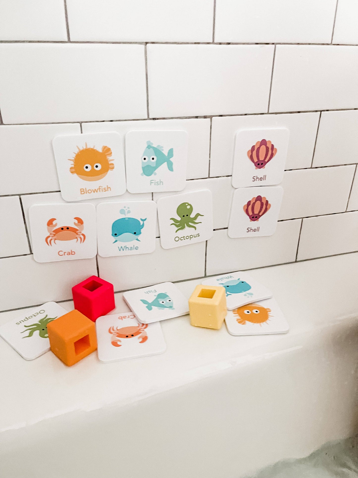 foam sea creature cards, Bath, Pool, Beach Waterproof Play Cards