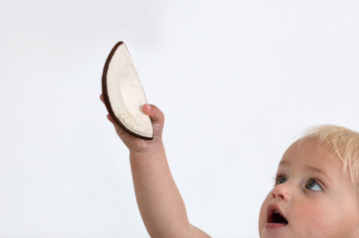 Coco the Coconut baby teether natural rubber