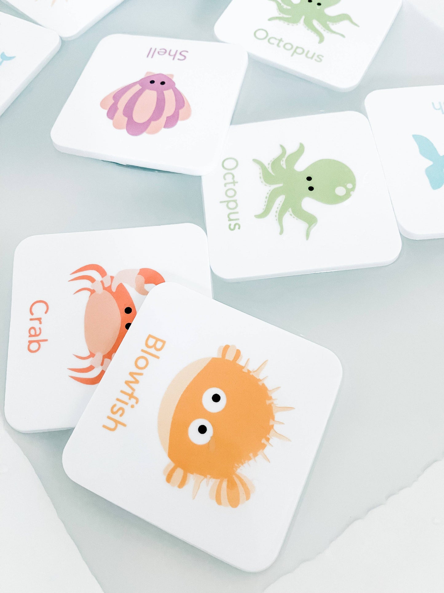 foam sea creature cards, Bath, Pool, Beach Waterproof Play Cards