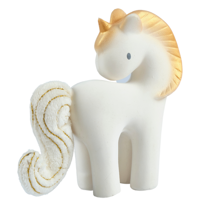 Shining Stars Unicorn Nat. Rubber Rattle with Crinkle Wings