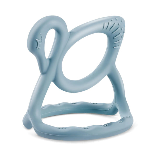 Baby Teething Toys Swan Teething Toys Silicone Baby Teether Hand Teethers for Babies Baby Chew Toys Teething Relief Easy to Hold Never Drop