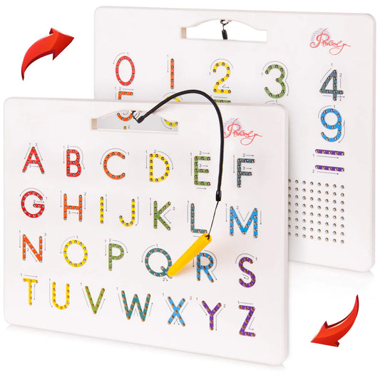 multi colored Dual-Sided  letters and numbers multi colored Magnetic Learning Board
