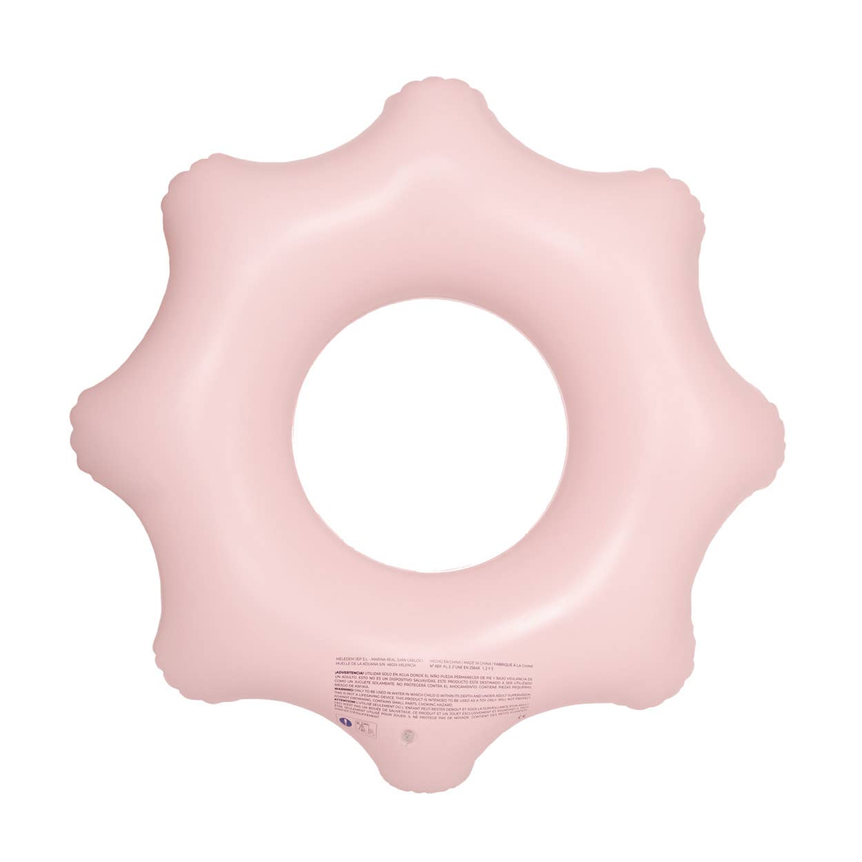 Pink scalloped donut float