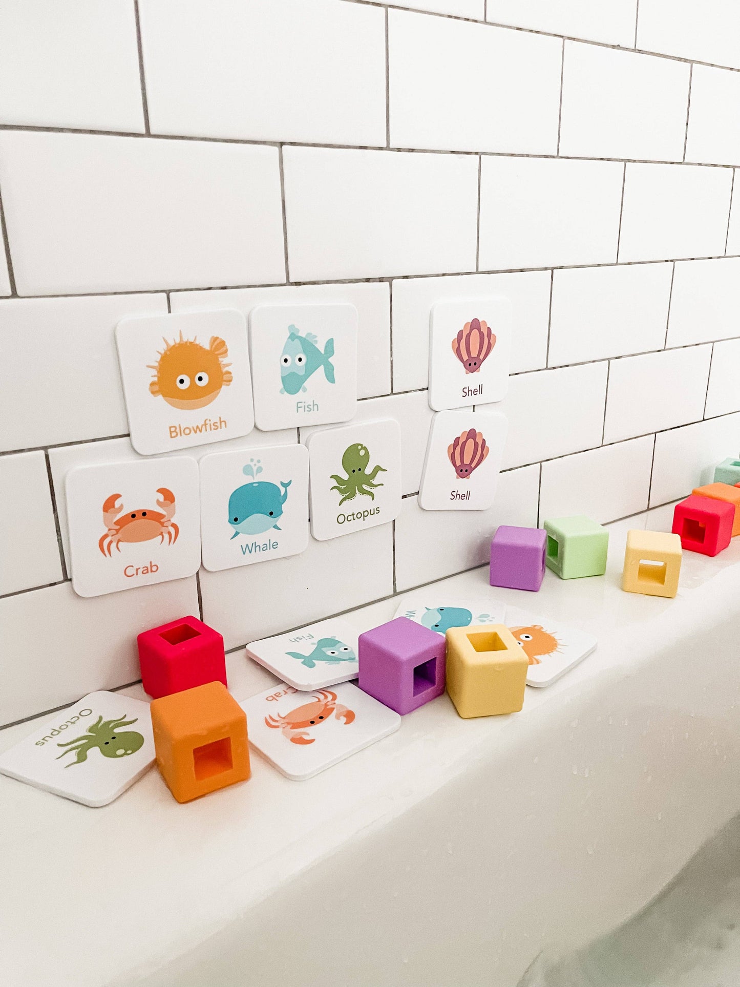 foam sea creature cards, Bath, Pool, Beach Waterproof Play Cards