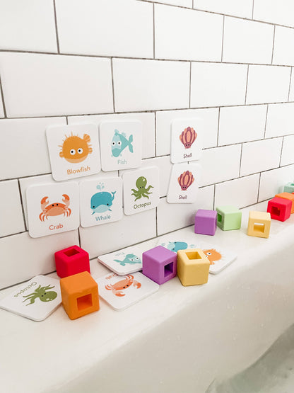foam sea creature cards, Bath, Pool, Beach Waterproof Play Cards