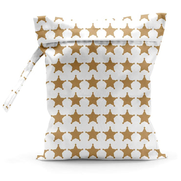 Gold Star Wet Bag Waterproof Wet Dry Bag Reusable Wet Bags for Travel Yoga Pool Swimsuits Swimwear Wet Clothes Toiletries Cloth Diapers Western Star Gym Bag Western Country Stuff Cowgirl Gifts