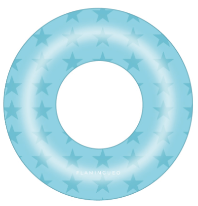 Blue donut float