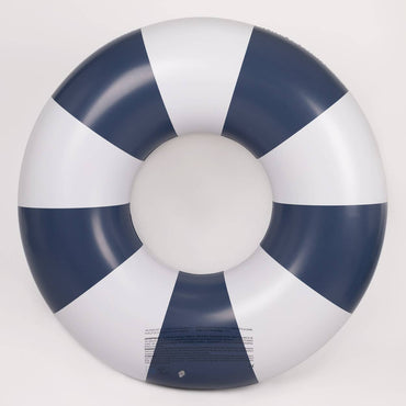 Blue striped donut float