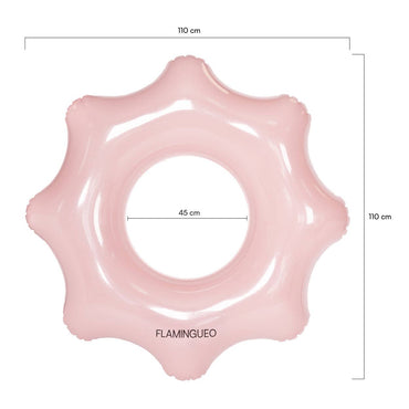 Pink scalloped donut float