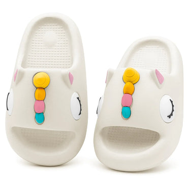 Boys Girls Cloud Unicorn Slide Sandals Non-slip Comfy Cushioned Thick Sole Shower Pool Slippers Summer Beach Water Shoes Indoor & Outdoor