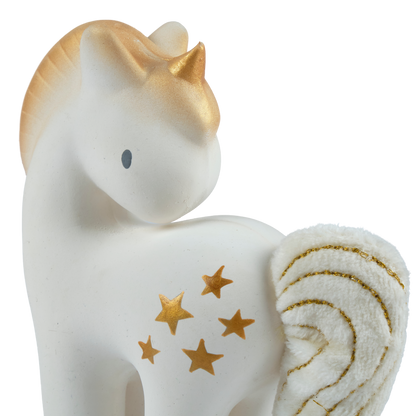 Shining Stars Unicorn Nat. Rubber Rattle with Crinkle Wings
