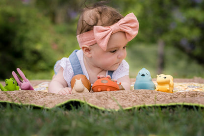 Snail Natural Rubber Teether, Rattle & Bath Toy