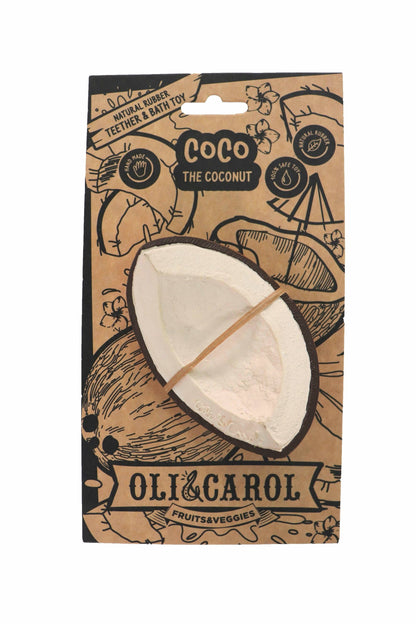 Coco the Coconut baby teether natural rubber