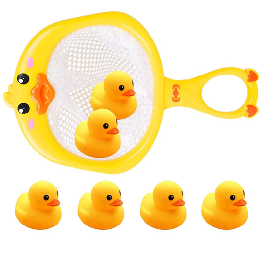 Baby Ducks Bathtub Toy Set & net