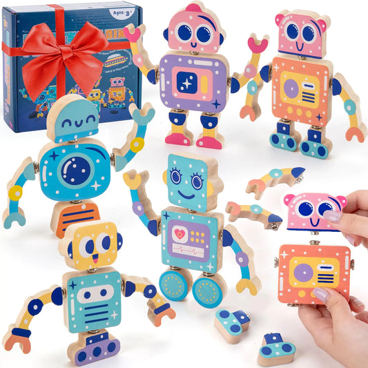 Snap-Together Robot Builder Playset for Kids