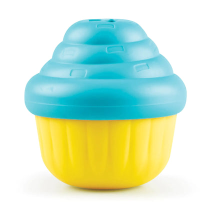 Cupcake dog toy, blue Brightkins Small Cupcake Treat Dispenser for Dogs - Interactive Dog Toys Dog Birthday Toy for All Breeds