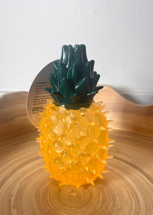 vibrant life playful buddy pineapple dog chew toy level 1 small