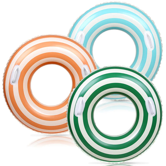 Retro Striped Pool Tubes - 3 Pack