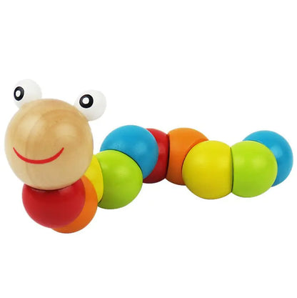 Wooden Twisting Caterpillar Educational Toy