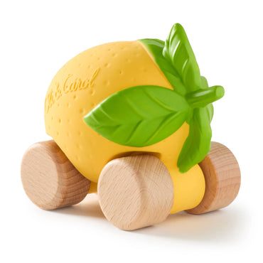 Lou The Lemon Baby Car, natural rubber, wood