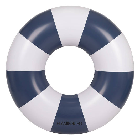 Blue striped donut float