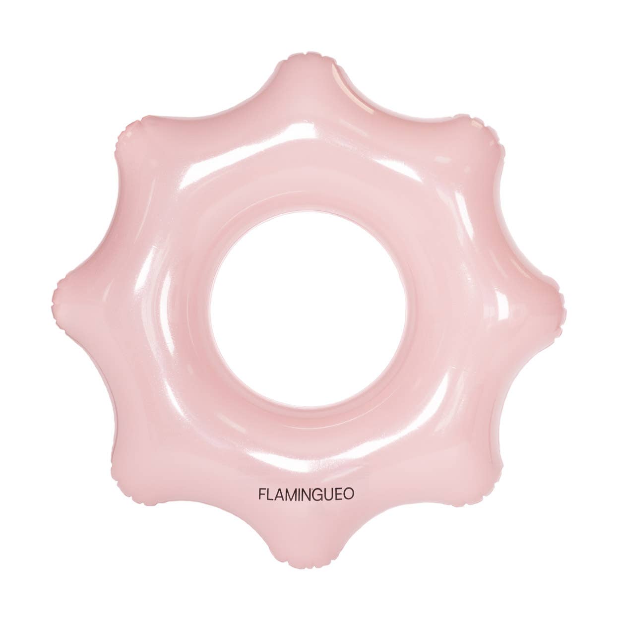 Pink scalloped donut float