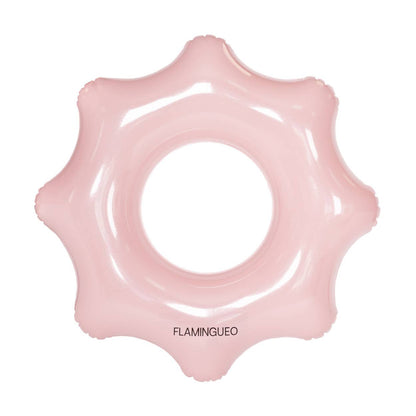 Pink scalloped donut float