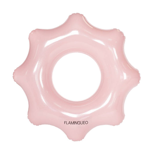 Pink scalloped donut float