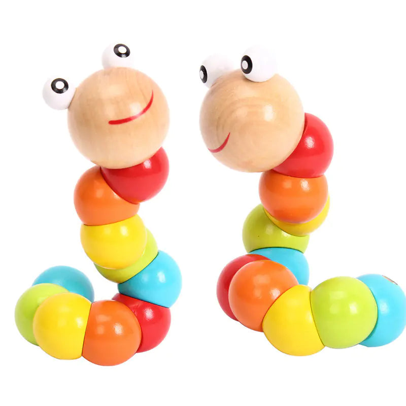 Wooden Twisting Caterpillar Educational Toy