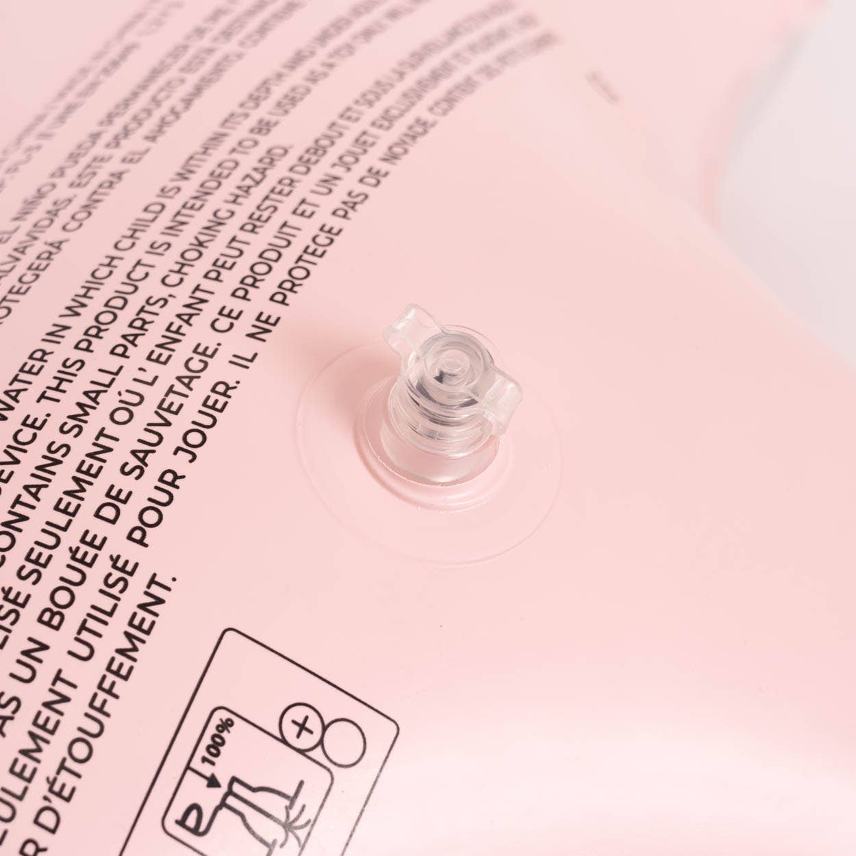 Pink scalloped donut float