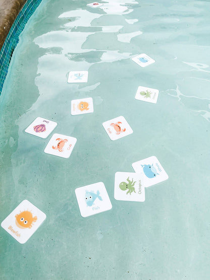 foam sea creature cards, Bath, Pool, Beach Waterproof Play Cards