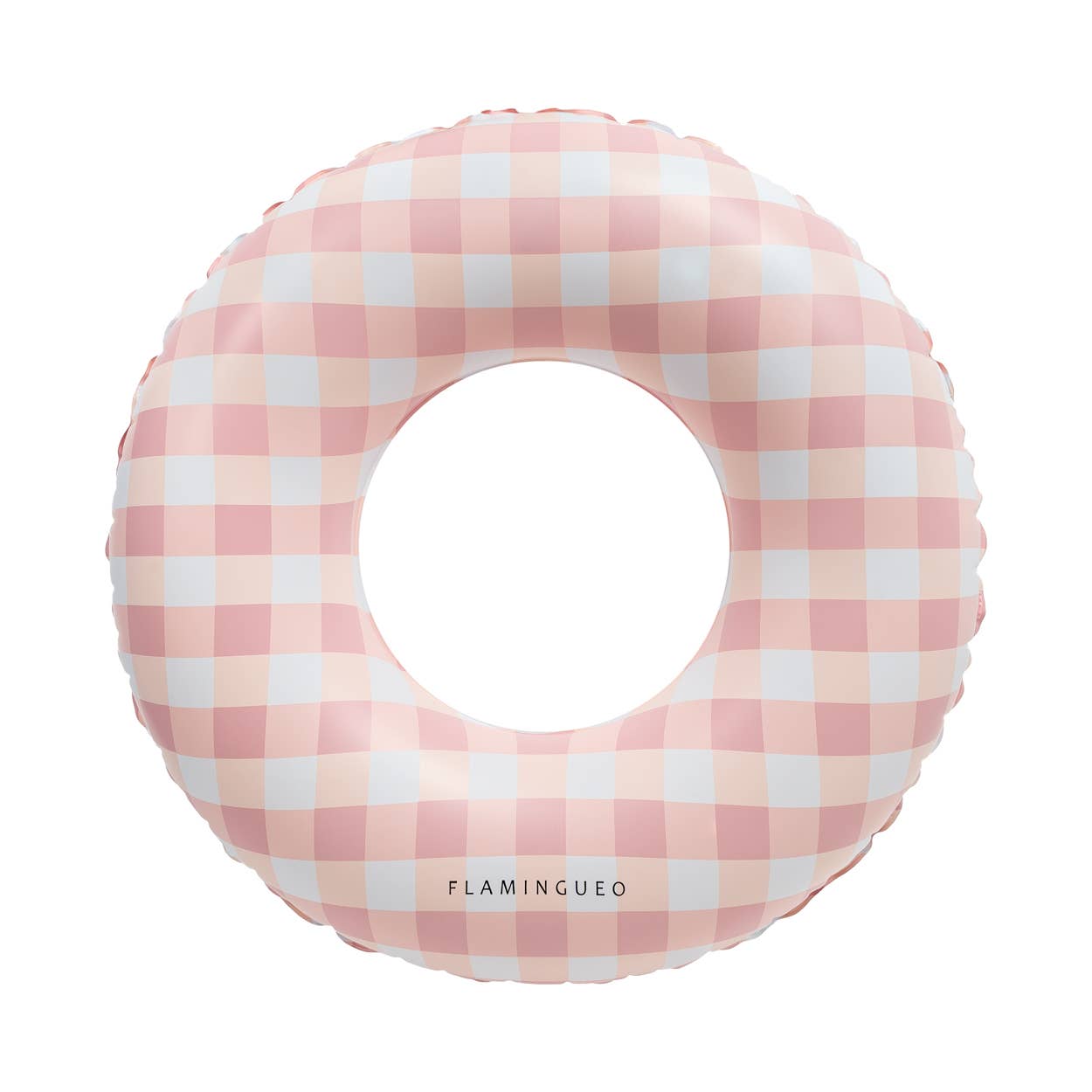 Giant Pool and Beach Float with Vichy Pink Print gingham