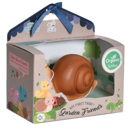 Snail Natural Rubber Teether, Rattle & Bath Toy