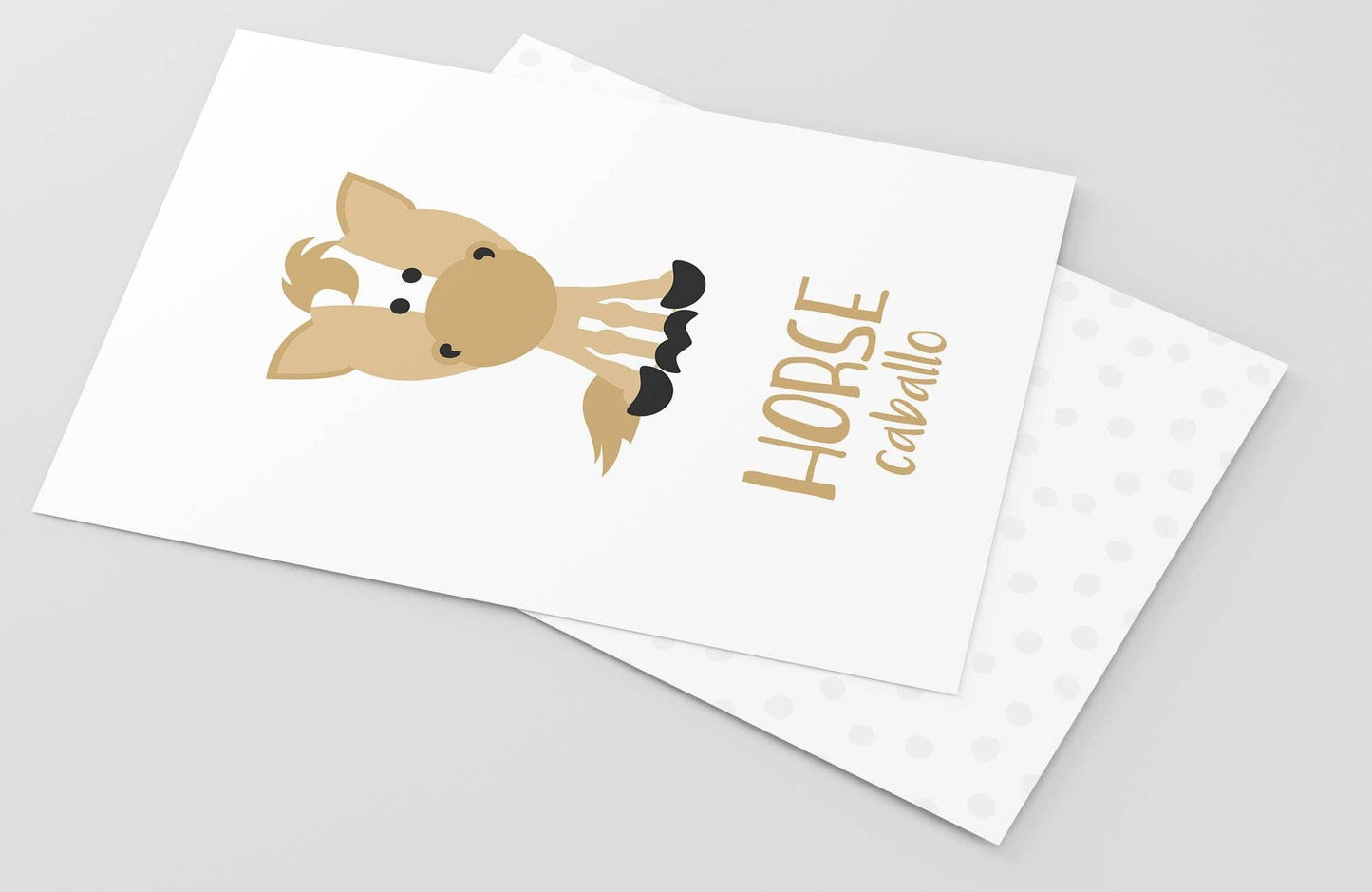 Farm Animal Flashcards, English, Spanish, cute animals, educational, learning