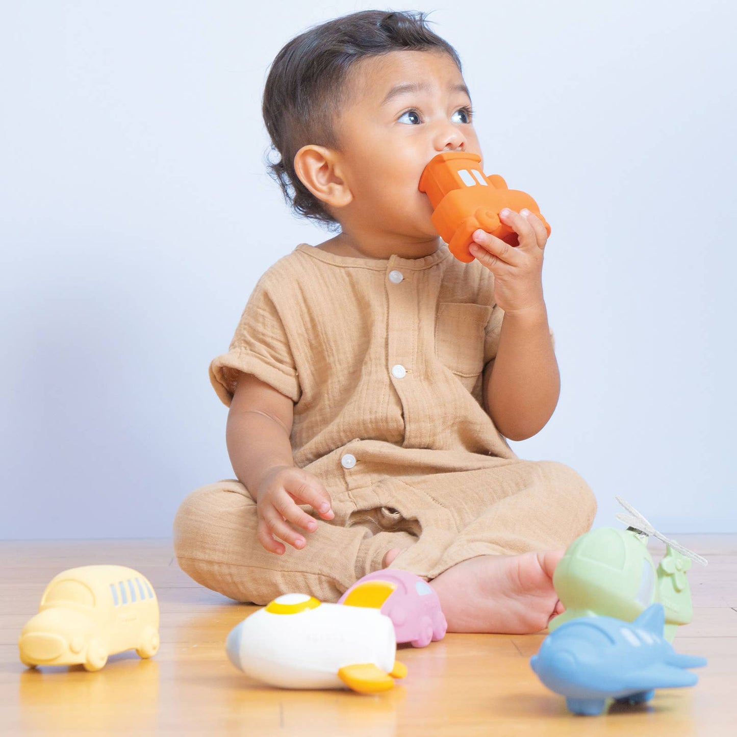 Plane, Rattle & Bath Toy natural rubber