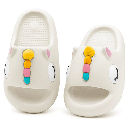 Boys Girls Cloud Unicorn Slide Sandals Non-slip Comfy Cushioned Thick Sole Shower Pool Slippers Summer Beach Water Shoes Indoor & Outdoor