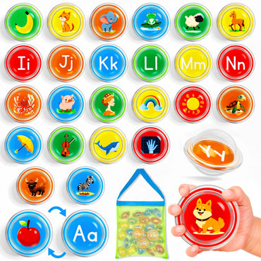 Toddler Bath Toys 26pcs Letters Alphabet Bathtub bubbles Learning Set Floating Pool Games for Toddlers Kids 2 3 4 5 Years OldPreschool Homeschool Supplies