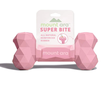 Pink dog bone chew toy, chill by mount ara Super BITE BPA-Free Rubber Fillable Dog Chew Toy Dog Toys for Aggressive Chewers Dog Peanut Butter Toy