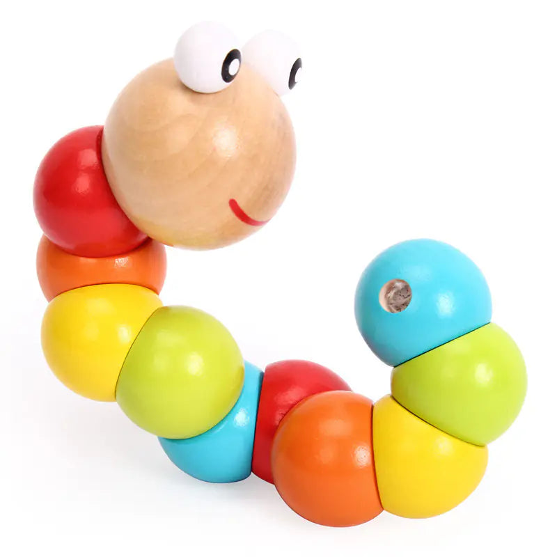 Wooden Twisting Caterpillar Educational Toy